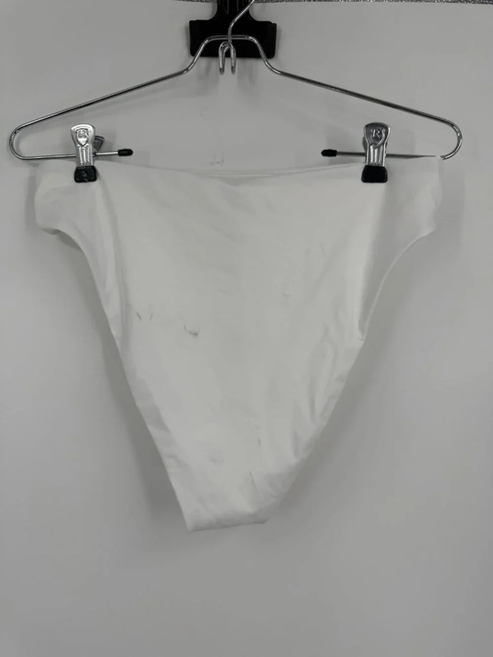 Skims Recycled Swim Mid Waist Bikini Bottoms White Size Medium